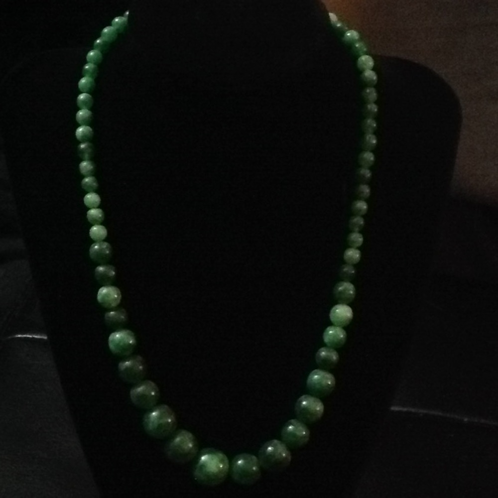 Multi color beaded green necklace